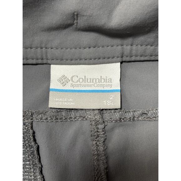 Columbia Women's 2 Gray Lightweight Hiking Capri Pants Gorpcore Trails Outdoors - Picture 3 of 7